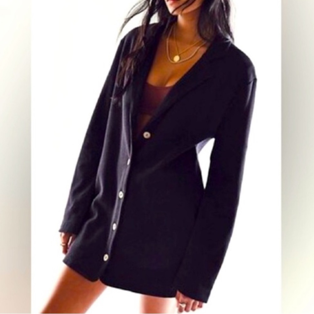 NWOT Free People Beach Lizzy, Tailored, Blazer, Black, Romper size S